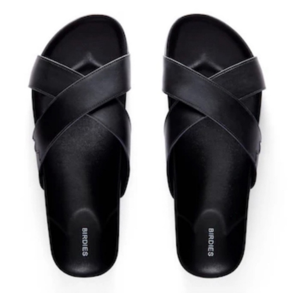Birdies Black Sandals Minimalist Design